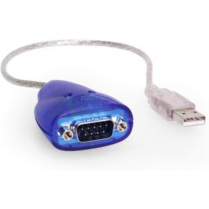 USBGear 12 inch USB to Serial RS-232 DB-9 Pin Adapter with FTDI Chipset for Windows 11, 10, 8, 7 and Mac Systems - Use for Laptop Serial Port, PDA, GPS, Modems, Routers and More