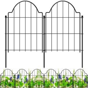 Decorative Garden Fences 17in x 10.3ft, 10 Pack Outdoor Fencing Animal Barrier Dog Border, Metal Wire Fence Panels for Garden Decor, Flower Bed Edging Borders for No Dig Patio Yard