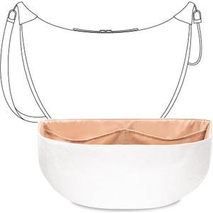 Purse Organizer Insert for Moon-Shaped Handbags (Large)  Compatible with LV Loop Hobo GM | Lightweight Slim Curved Bottom Liner Size 02 (12.6" L x 6.3" H x 3.5" D)