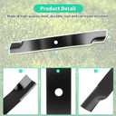TCU15882 Mower Blades for 72" Deck, M143749 High Lift Blades Compatible with John Dee re 3033R Z830A Z930M Z950A Z970R, Replaces 92-114, M142514, M141669, M143159, 3 Pack