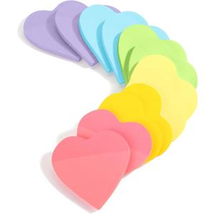Mr. Pen- Heart Sticky Notes, 12 Pads, 60 Sheets/Pad, Pastel Color, Heart Shaped Note Pad, Mother's Day