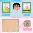 [2-Pack] Kids Art Frames, 8.5x11 Front Opening Kids Artwork Frames Changeable, Olive Green Artwork Display Storage Frame for Wall, Holds 50 Pcs, for 3D Picture, Crafts, Children Drawing, Hanging Art,