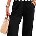 PRETTYGARDEN Women's 2 Piece Outfits Smmer Casual Sleeveless Tank Crop Top Pants Sets Tracksuit (Small, Black)