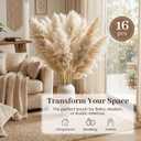 JOHOUSE 16PCS 40'' Dried Pampas Grass Home Decor - Fluffy Real Tall Pampas Grass for Floor Vase Boho Bedroom, Wedding & Rustic Farmhouse