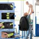 Large Stroller Bag for Airplane, Waterproof Stroller Travel Bag, Gate Check Stroller Bag for Single/Double Stroller Travel Bag with Handle and Drawstring Closure Stroller Cover (Black)