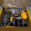 Cordless Impact Wrench for DeWALT 20V MAX Battery,1500Nm (1106 Ft-Lbs) 1/2" Brushless Impact Gun, LED Work Light, 3-Speed High Torque Power Tool for Tire Removal, Rusted Bolts (No Battery)