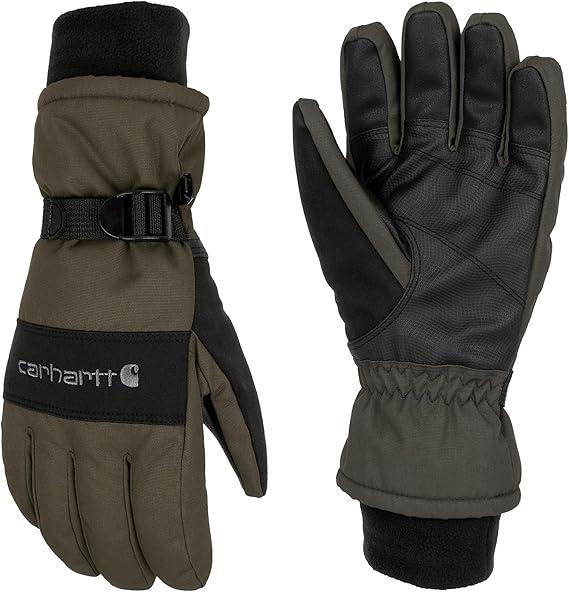 Carhartt Men's Waterproof Insulated Knit Cuff Glove, Tarmac Black, Size: X-Large