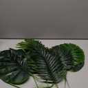13 Pieces 4 Kinds Artificial Palm Leaves with Faux Stems Tropical Plant Leaves Monstera Leaves Safari Leaves for Hawaiian Luau Party Jungle Beach Table Leave Decorations