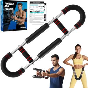 EAST MOUNT Twister Arm Trainer 20-110lb Adjustable Chest Workout Equipment for Men Women Portable Spring Resistance Muscle Builder Strength Training for Arms Chest Shoulders for Home Gym Fitness