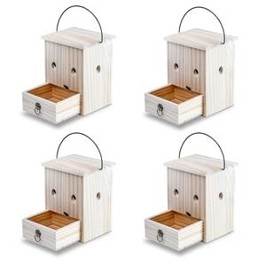 Carpenter Bee Traps for Outside 4PACK– Durable, Weather-Resistant, Eco-Friendly Wooden Wasp Trap for Outdoor Use