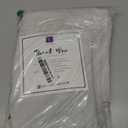 Lush Decor Linen Button Farmhouse Valance Curtians 52"W x 18"L Off White - Linen Valances For Windows - Kitchen Curtains Valances - Bathroom Curtain