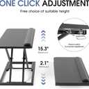 Omhuzsyo Standing Keyboard Tray Keyboard stand, Adjustable Height Keyboard and Mouse Riser for Desktop,For Ergonomic Sit Stand Workstations With Wrist RestLaptop Desk 26.7 x 11.7 Inch(Black)