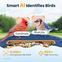 Smart Bird Feeder with Camera, 2.5K UHD Bird Feeder Camera Solar Powered, Sensitive AI Identification, Instant Alerts Capture Video, IP66 Waterproof for Outdoor, Ideal Gift for Mom, Blue