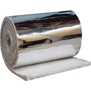 SIMOND STORE Ceramic Fiber Blanket with Aluminum Foil Facing - 8# Density - 1" x 24" x 12.5' - 2400F - High Temperature Insulation Blanket for Stove Furnace Forge Kiln Fireplace Welding Soldering HVAC