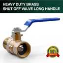 2 x Garden Hose Shut Off Valve Hose Connector Heavy Duty 3/4 Ball Valve With Brass Inlet and Outlet Water Valve Garden Hose Quick Connect Hose Attachment