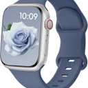 Patented Sport Silicone Band Compatible with Apple Watch Bands 40mm 38mm 41mm 42mm 44mm 45mm 46mm 49mm Women Men, Soft Waterproof Sport Strap for iWatch Bands Series 11 10 9 8 7 6 5 4 3 2 1 SE Ultra