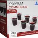 Bulk Premium 2000 Plastic Communion Cups - Disposable Holy Communion Cup Set for Church Service - Fellowship Sacrament Cups for Santa Cena