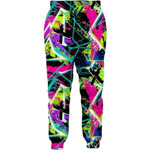 RAISEVERN Mens Sweatpants with Pockets Joggers for Men Sports Casual Sweat Pants with Drawstring (Small, Colorful Graffiti 01)