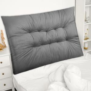 College Dorm Headboard Twin XL Velvet Ultra Thick Cushion Tufted Headboard with Wall Hooks for College Dorm Room Bed Decor, 39.25" x 34" x 3.15" (Elegant Color)