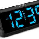 Netzu Digital Alarm Clocks for Bedrooms, Loud Alarm Clock with Dual Alarms, Bold Digits, 5 Dimmers, 4 Volumes, Snooze, Bedside Clock for Deep Sleepers Kids Teens Seniors, Plug in Clock, Easy to Set