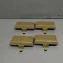 4 Pack Christmas Stocking Holders Ornament Hooks Mantel Weighted Stocking Hangers Metal Hanging Hooks Heavy Duty Stocking Holders Bases for Mantel Fireplace Party Decoration (Gold, 4)