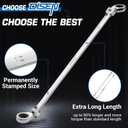 DISEN Extra Long Flex Head Ratcheting Wrench set, 6Pcs Double Box End Long Reach Ratchet Wrench Set Metric 8-19mm, CRV Steel, with Pouch, Gifts for Father, Man
