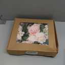 Floroom Cream Blush Artificial Flowers Fake Roses Peonies and Greenery Combo Box Set for DIY Pink Wedding Bouquets Bridal Shower Centerpieces Floral Arrangements Party Tables Home Decorations