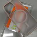 TORRAS for iPhone 16 Pro Case Translucent Matte Back/Desert Titanium Edge | Compatible with MagSafe, Military Grade Drop Protection, Stronger Magnetic, Shockproof Airbag, Color Button, Slim