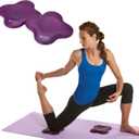 Gaiam Yoga Knee Pads (Set of 2) - Yoga Props and Accessories for Women/Men Cushions Knees and Elbows for Fitness, Travel, Meditation, Kneeling, Balance, Floor, Pilates (Purple)