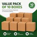 Perfect Stix Corrugated Cardboard Shipping Boxes, Brown/Kraft, 12x12x12 Inch, for Mailing, Packing, Moving and Storage, Recyclable, 10 Pack