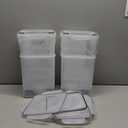 VERONES Large Tall Airtight Food Storage Containers, 10 PACK Plastic Airtight Kitchen & Pantry Organization, Ideal for Flour & Sugar Plastic Canisters with Labels (Black)