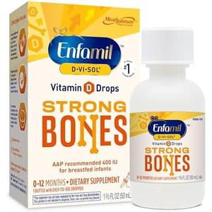 Enfamil Baby Vitamin D-Vi-Sol Liquid Vitamin D Drops, Supports Strong Teeth & Bone Development, 50mL Bottle Pack of 2