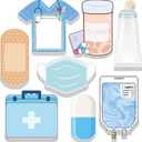 8 Pack Mini Funny Nurse Sticky Notes Nursing Student Essentials School Gifts Stationary Sticky Notes Booklet Self Stick Pads for Hospital School Supplies