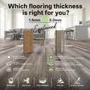 ATOPOSE Flooring Peel and Stick Waterproof,3.0mm 28 Hard Wood Flooring Planks 42 sq. ft with 1.0mm Foam Underlayment, Transfer Quickly for High Traffic Areas Home Gym, Oak Block, 42 Sq.ft/28 Planks
