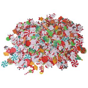 Christmas Decorations Edible Wafer Rice Paper Christmas Tree Santa Snowman Cupcake Decoration for Christmas Party Birthday Cakes DIY
