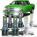 Compatible with Dodge Ram 1500 2500 3500 2013-2015 Fog Bulbs
With Projector Version, High&Low Beam Fog Light Bulbs Combo, 800% Super Bright 6000K Cool White, Plug and Play, Pack of 6