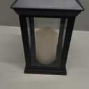 Lanterns Decorative Indoor, 1 Pack Black Decorative Flameless Candle Lanterns with Timer, Vintage 14" Waterproof Hanging Outdoor Lanterns, Battery Operated for Porch, Patio, Wedding Decor