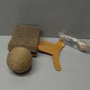 Fhiny Rabbit Scratch Toy, Natural Sisal Rabbit Scratching Ball with Cardboard Pad 2-in-1 Bunny Claw Scratcher Interactive Toys Nail Scratching Post for Indoor Pets Kittens Ferrets Small Animals, Arch-1