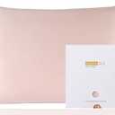 ZIMASILK 100% Pure Mulberry Silk Pillowcase for Hair and Skin Health,Soft and Smooth,Both Sides Premium Grade 6A Silk,600 Thread Count,with Hidden Zipper,1pc (King 20''x36'',Pink)