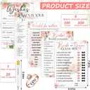 Sosation 331 Pcs Bridal Shower Games Supplies, 5 Sets (50 Cards Each) Wedding Games Cards, 1 Put a Ring on It Bridal Shower Game with 60 Rings and 20 Team Pencils for Wedding Engagement