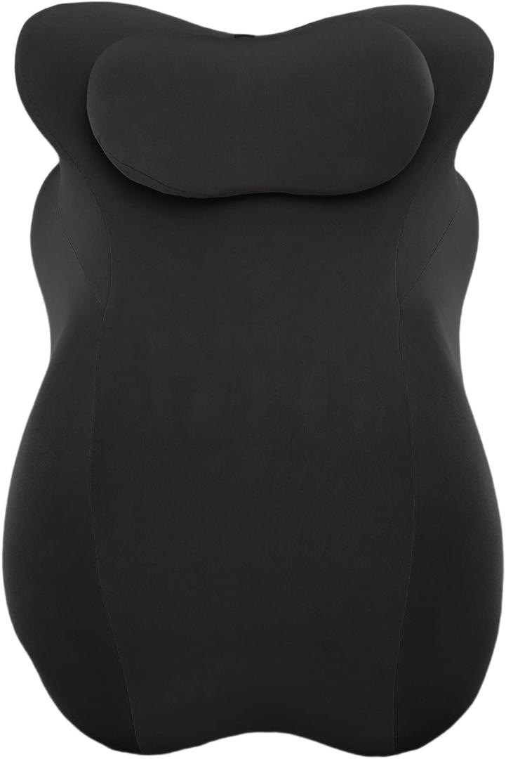 Memory Foam Wedge Pillow, Ergonomic Pressure Relief Multi Position Support, Perfect for Sleeping, Reading, and Massage Comfort (Black)