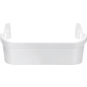 PartsBroz 240351601 Freezer Door Shelf Bin for Frigidaire Freezer Door Shelf Replacement, Kenmore, Crosley, Westinghouse Refrigerator Freezer White Bottom Lower Side Bins Shelves AP2115974 PS430027