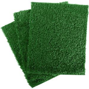 Artificial Grass Puppy Pee Pad for Dogs and Small Pets - Set of Three 30x20 Inch, Reusable 3-Layer Turf Pads for Dogs - Indoor and Outdoor Fake Grass Potty Pet Supplies by PETMAKER