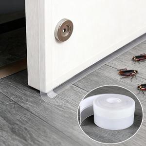 Upgraded 49.2FT Silicone Weather Stripping Door Seal, No Residue Glass Shower Door Seal Strip Under Door Draft Stopper Silicone Sealing Tape for Doors Windows Shower Glass Gap,Transparent, 35MM