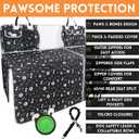 TGWF Dog Seat Cover - 60/40 Split Rear Seat Pet Cover - 6 in 1 Configurations, Protector Mat and Trunk Cargo Liner for SUV, Truck or Car, Paw & Bones, Premium Cover, Xtra Thick Material Construction