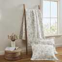 Laura Ashley - Full/Queen Quilt Set, Reversible Floral Cotton Bedding with Matching Shams, Home Decor for All Seasons (Walled Garden Brown, Full/Queen)