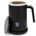 12oz Self Heating Coffee Mug, Temperature Controlled Smart Mug for Home Office, 3-5 Hours Battery Life, Ceramic Coating Auto Heated Coffee Cup with Charging Coaster, Temperature Display, Black