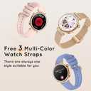 Smart Watch for Women (Answer/Make Call) 3 Bands 1.27" HD Fitness Tracker Smartwatch Compatible Android iPhone Phone with Pedometer/Heart Rate/Sleep Monitor,120+ Sports IP68 Waterproof, Rose Gold