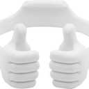 Honsky Thumbs-up Cell Phone Stand Holder, Tablet Stand Cradle for Desk Desktop Smartphone Cellphone Mobile Phone Tablets  Universal Adjustable Flexible, White