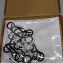 ADIIL 20 PCS Q Hanger Hooks with Safety Buckle, Windproof Screw Hooks for Hanging Outdoor String Lights, Plants, Christmas Patio Lights, 2.2 Inches, Black